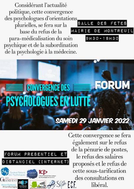 ✊ Forum Convergence des Psychologues en lutte ✊