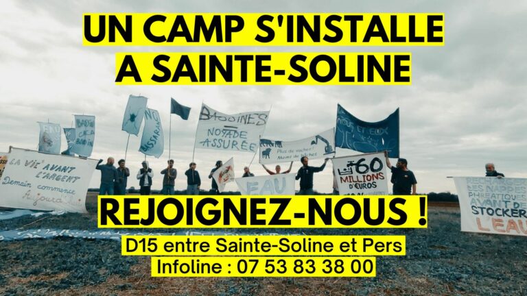 Témoignage de l’agriculteur qui accueille le camp anti-bassines à Sainte-Soline
