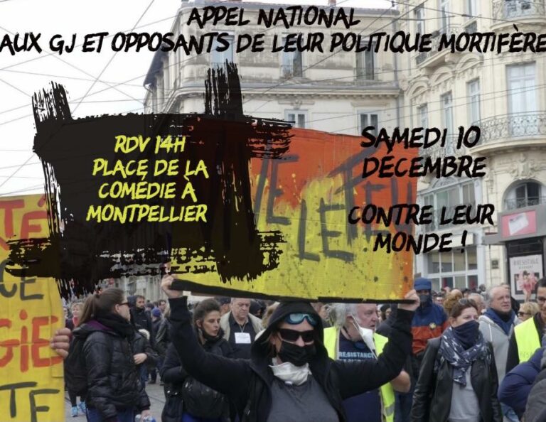 🟡 Appel National à manifester à Montpellier contre la vie chère samedi 10 décembre 🟡