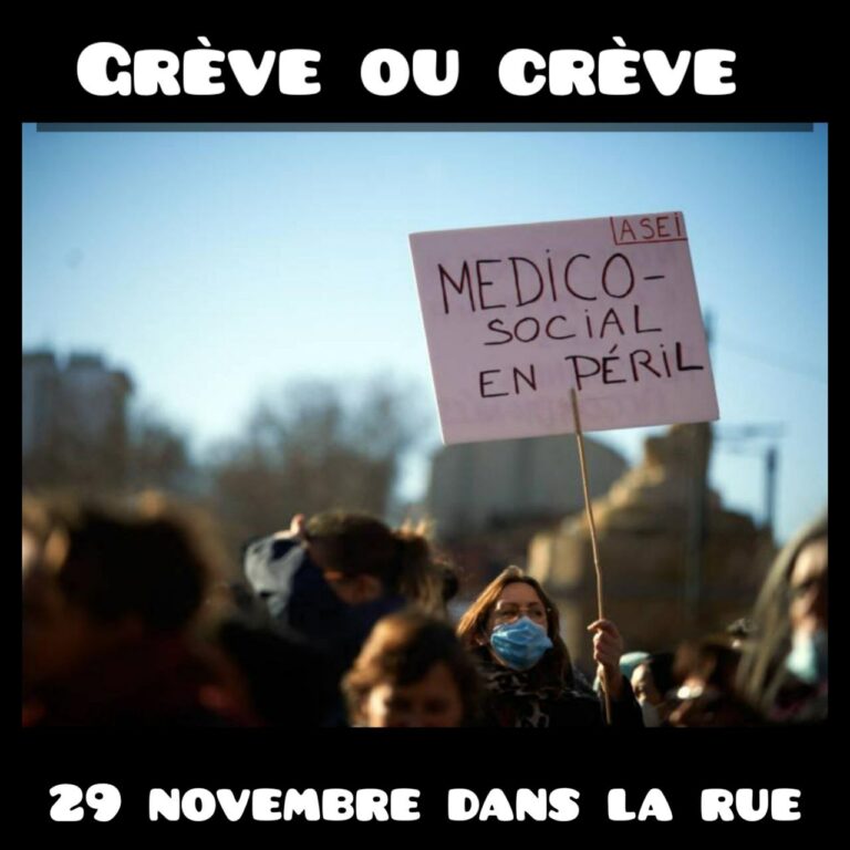  🔴  29 novembre : journée de grève nationale du social et médico-social 🔴 