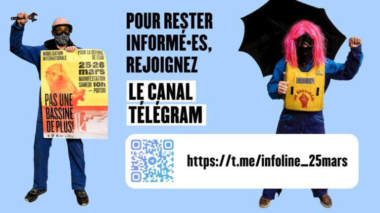 Canal Telegram de la mobilisation du 24-25-26 mars 2023