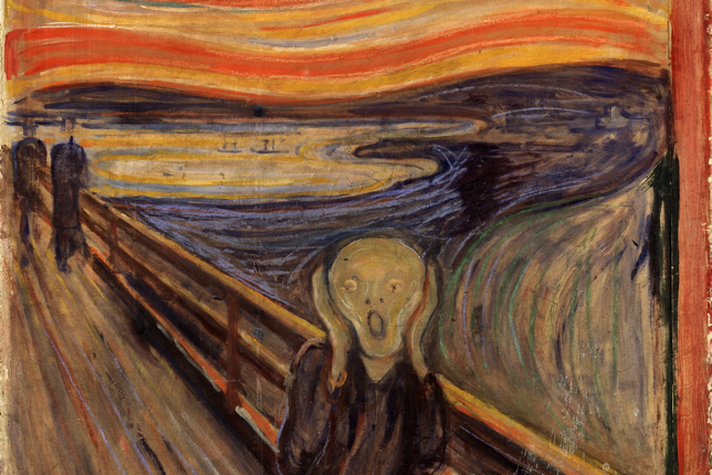 Peinture "Le cri" d'Edvard Munch