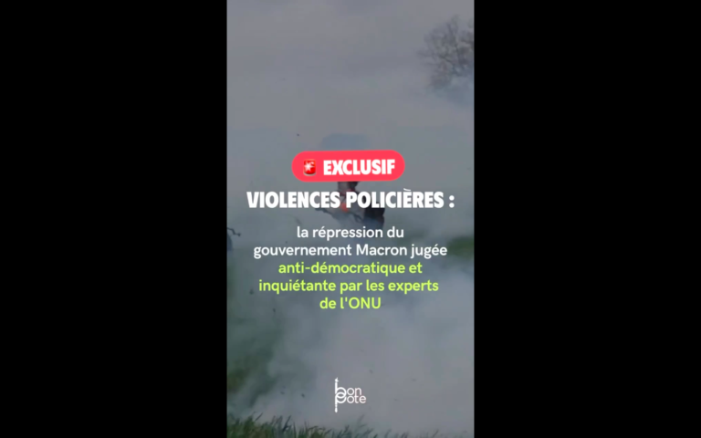 👮Violences policières : la répression du gouvernement Macron jugée anti-démocratique et inquiétante par les experts de l’ONU 🇺🇳