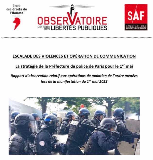 🔴 Rapport d’observation sur la manifestation parisienne du 1er mai 