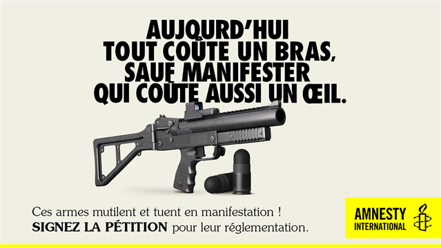 🖊 Pour un contrôle des armes en manifestation 👮