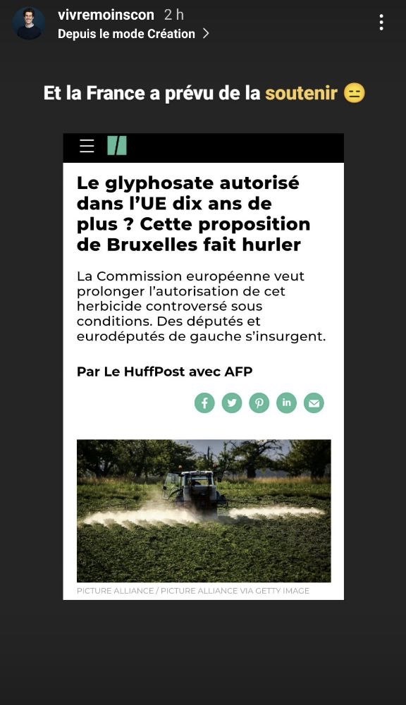 🚨 Malgré les études scientifiques pointant les risques pour la santé, l’Europe veut prolonger l’autorisation du glyphosate de 10 ans 🤯