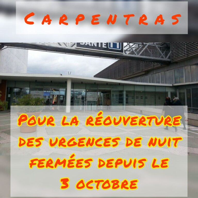 🏥 Pour que l’hôpital de Carpentras gagne comme à Carhaix ✊