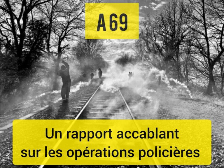 🔎 Rapport de l’Observatoire des Pratiques Policières toulousain sur les opérations de police et de gendarmerie contre les opposants au projet de l’A69 🐿